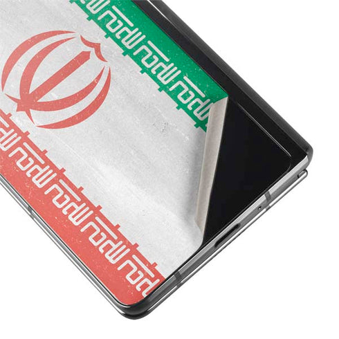 Iran Flag Distressed Galaxy Z Fold2 5G Skin
